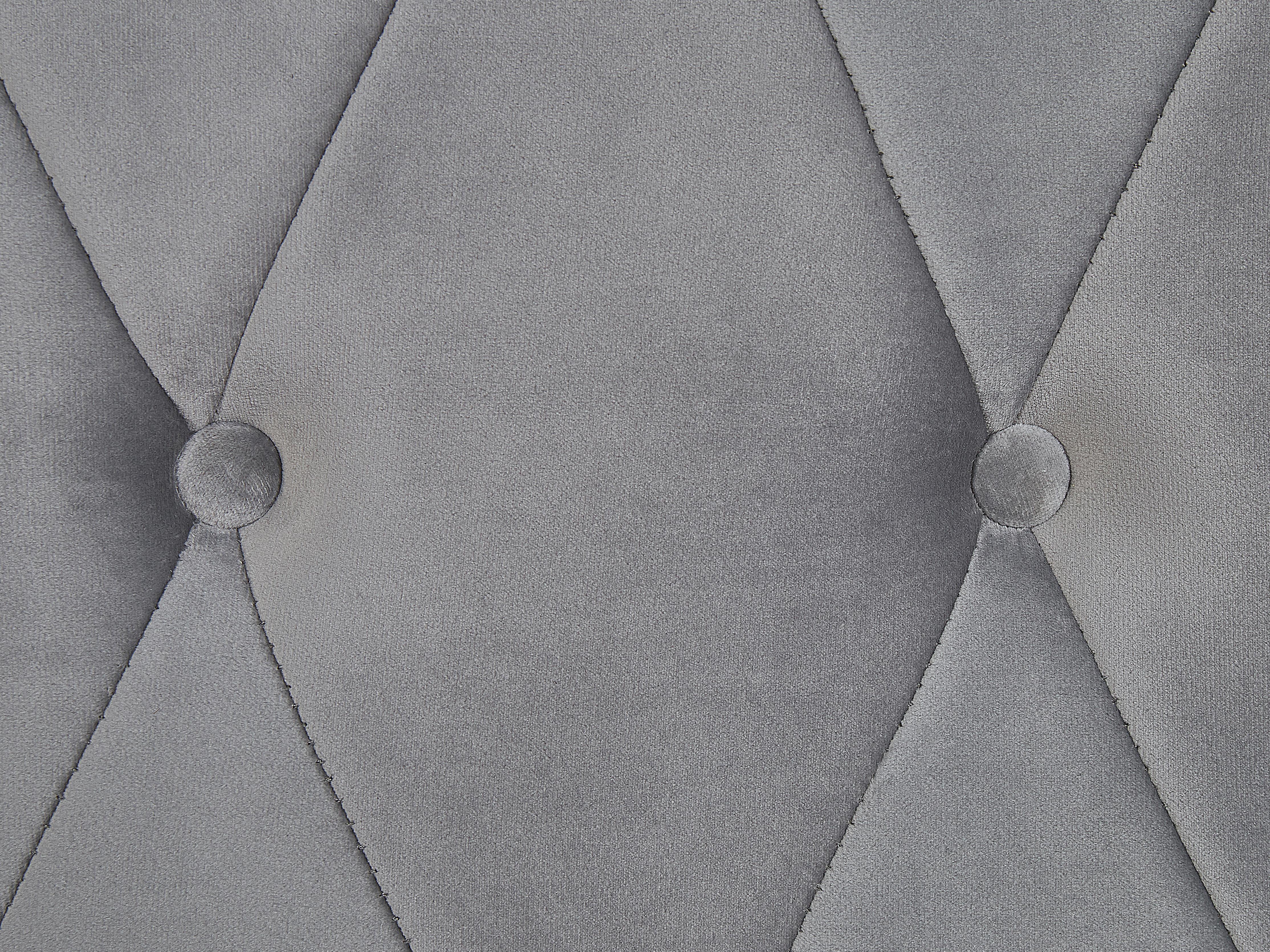 Waterbed Fluweel CAVAILLON 180 x 200 cm Lichtgrijs