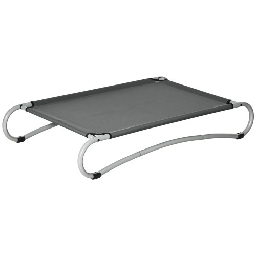 Cama elevada Pawhut para cães de pequeno porte, cinza, para uso interno e externo.
