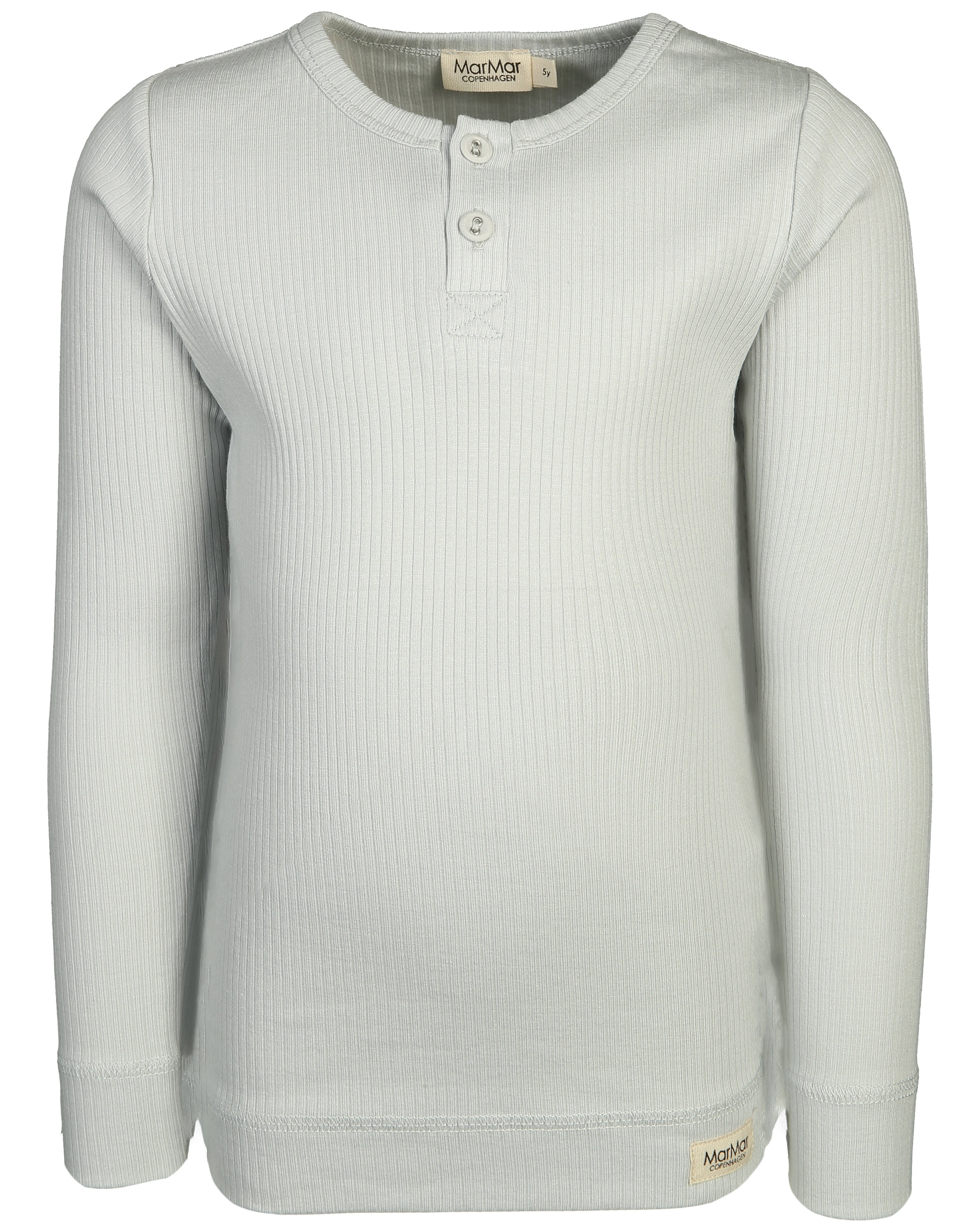 Langarmshirt HENLEY RIB in pale blue