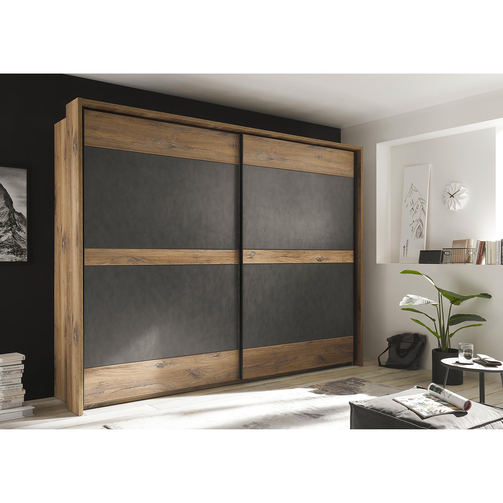 Passepartout - Flagstaff Eiche dunkel - 280 cm breit