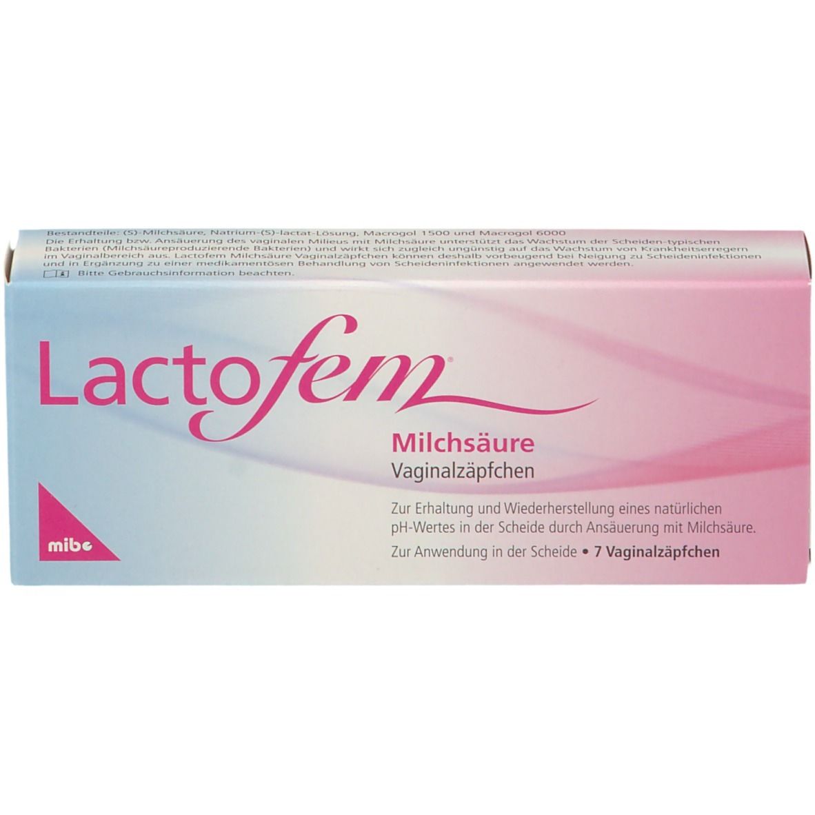 Lactofem® Milchsäure Vaginalzäpfchen