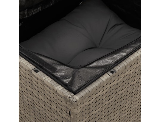 VIDAXL - Salon extérieur Salon de jardin avec coussins 7 pcs gris résine tressée