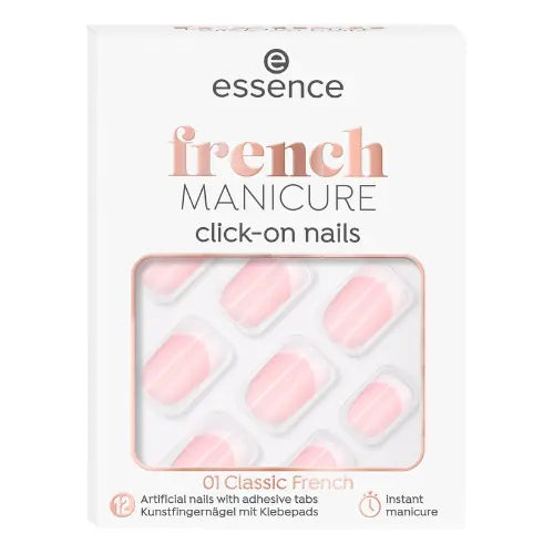 French Manicure Click-On Nails 01 Classic French