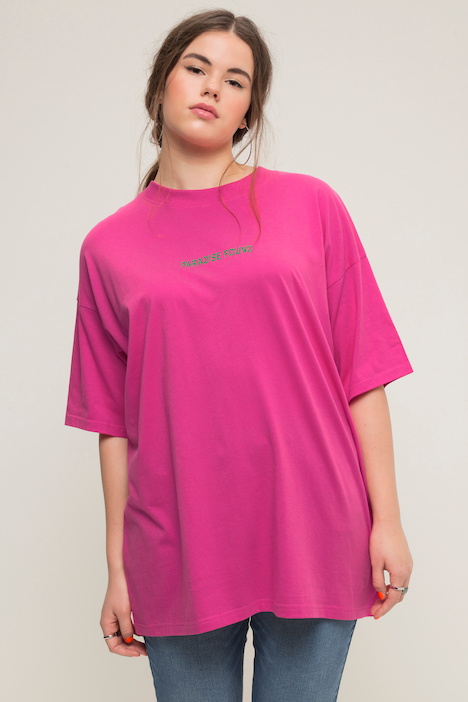 Oversize-Shirt, Writing-Print, Rundhals, Halbarm