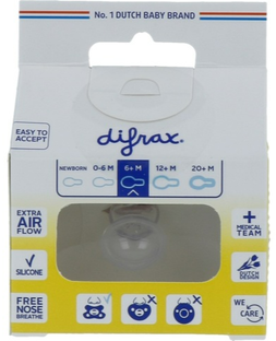 Difrax Fopspeen Natural 6  maanden 1ST