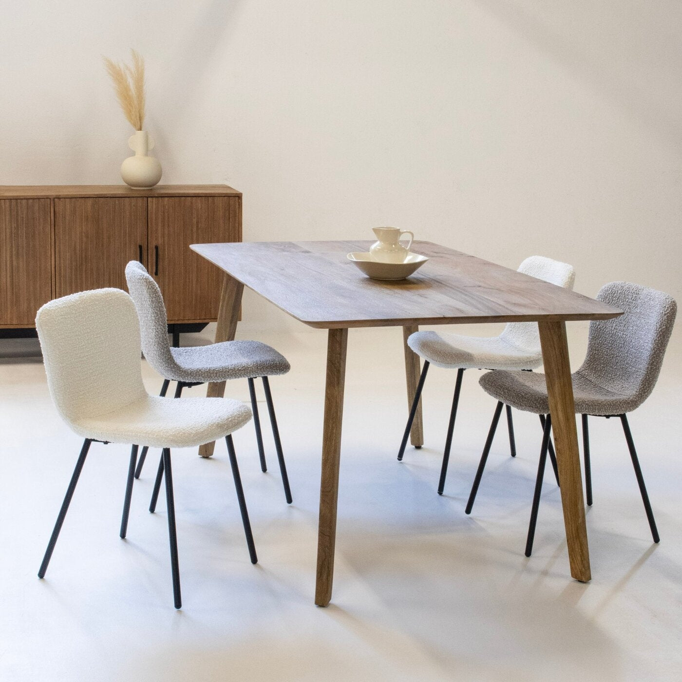 Giga Meubel - Eettafel Rechthoek 160cm - Mangohout Naturel - Denmark