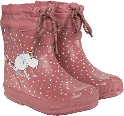 Viking Alv Indie Moomin Fôrede Gummistøvler, Peach