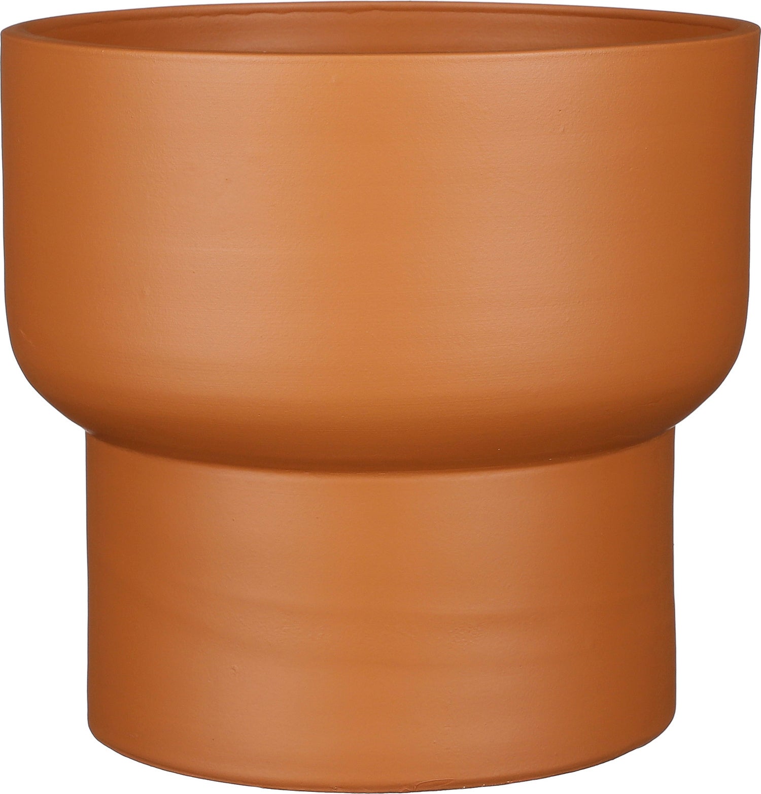 Mica Decorations bloempot op voet Riva terracotta D 15 H 14 cm
