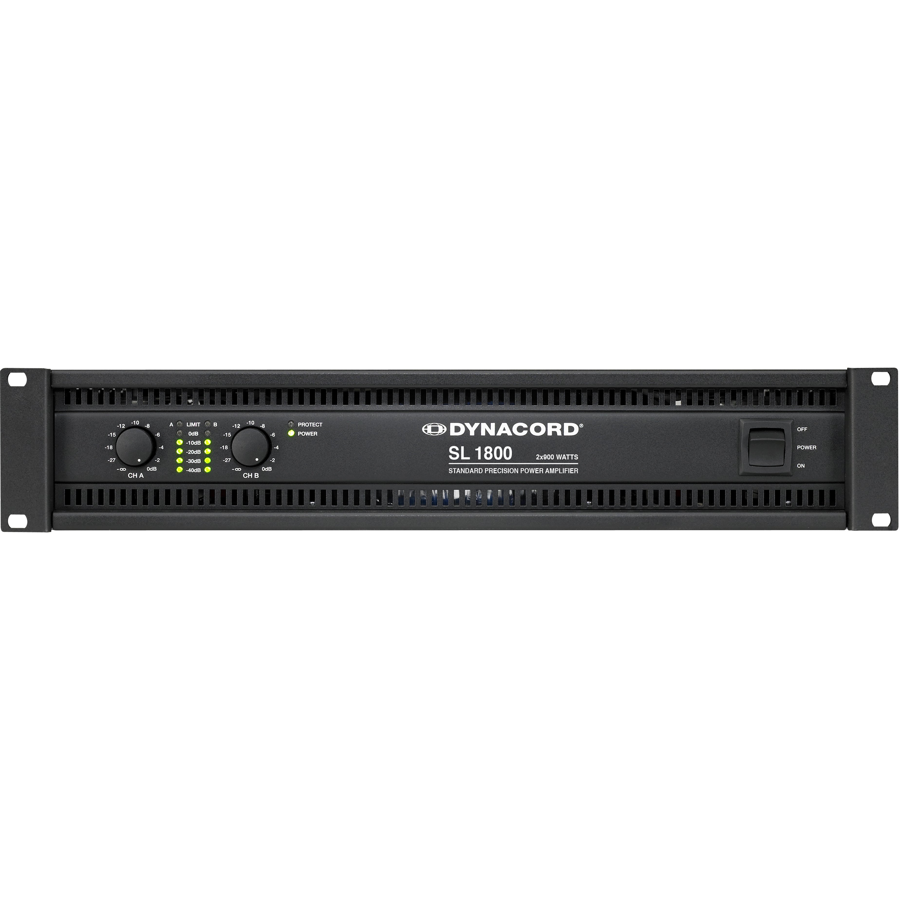 Dynacord SL 1800 klasse H-versterker 2x 900W @ 4 Ohm