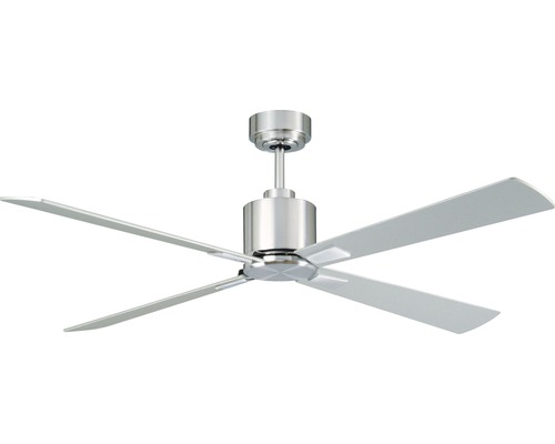 Airfusion Climate BC plafondventilator, geborsteld chroom, zilver, Ø 132 cm, met afstandsbediening, zomer- en winterfuncties