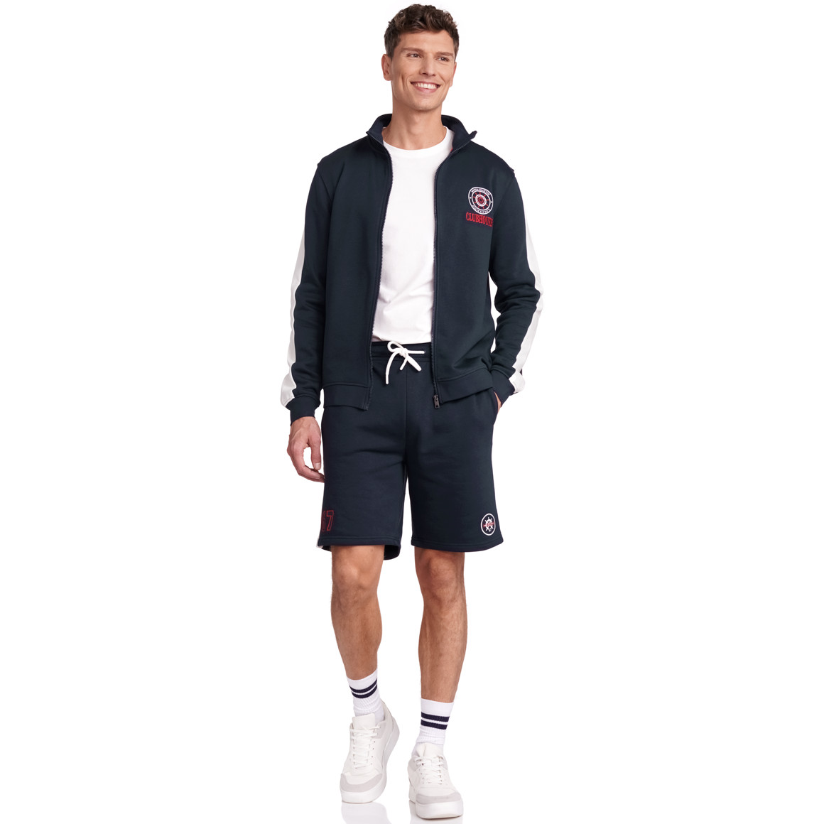 VanVaan Herren Sweatjacke mit Stehkragen dunkelblau