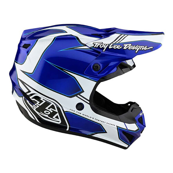 Troy Lee Designs - Casque SE4 Polyacrylite Matrix Bleu / Blanc