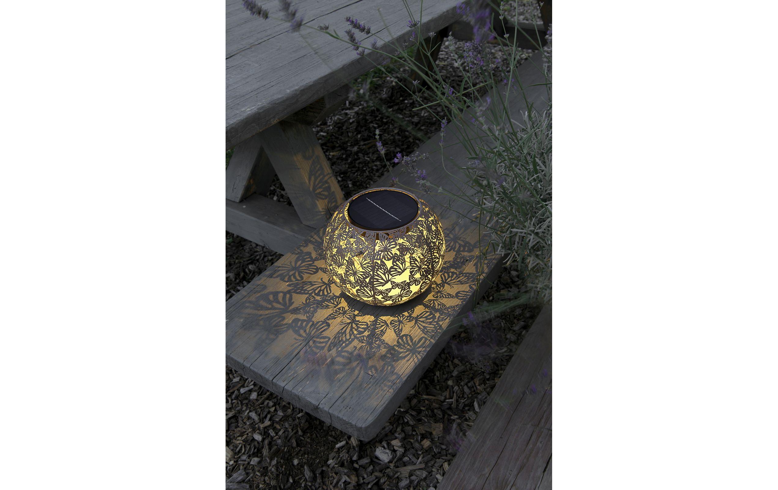 Solar Antic Globe Farfalla BraunDekorative Solarleuchte