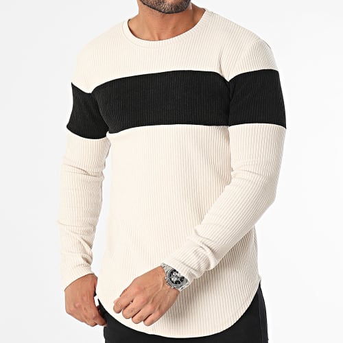 Sweat Crewneck Beige Noir