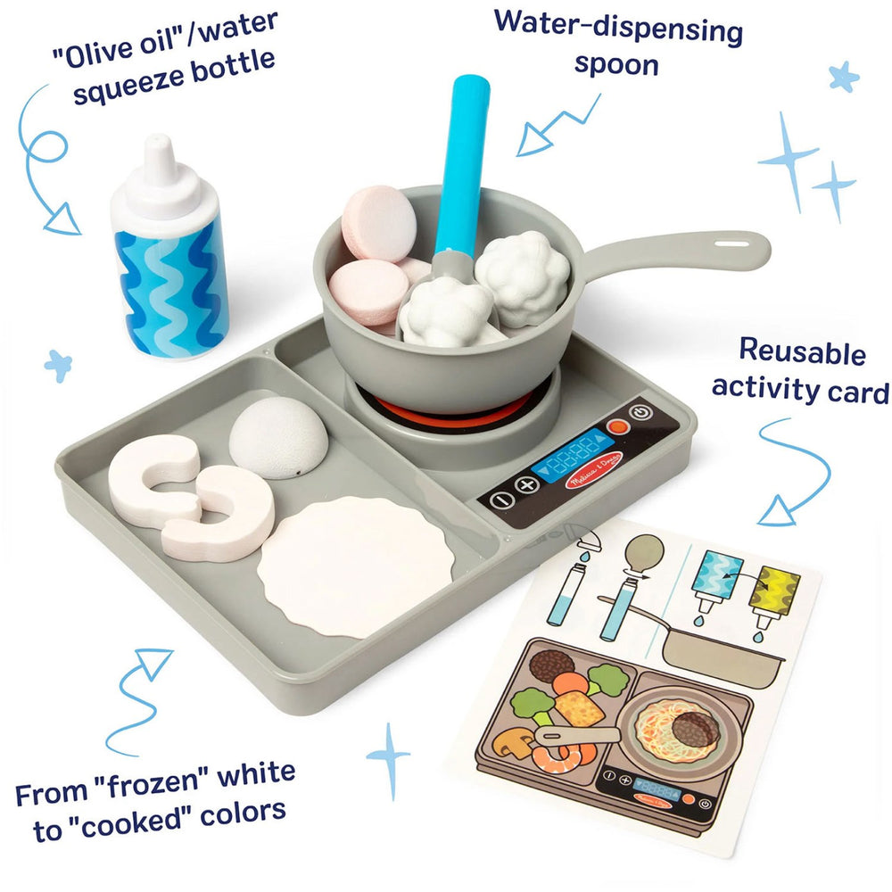 Køb Melissa & Doug Multifarvet Legesæt - Water Wow! Simmer & Stir: Kogeplade-Sæt