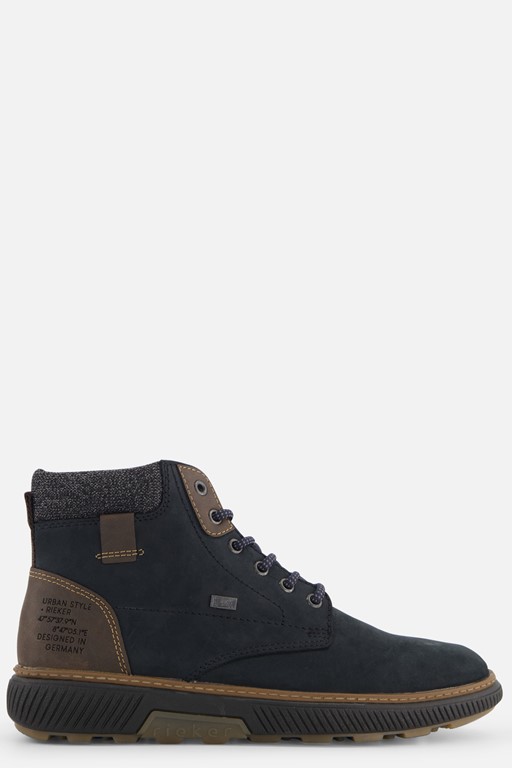 Rieker Tex Veterboots blauw Nubuck