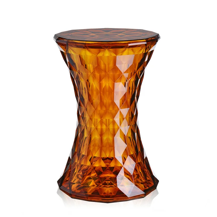 Kartell - Stone Beistelltisch und Hocker, bernstein