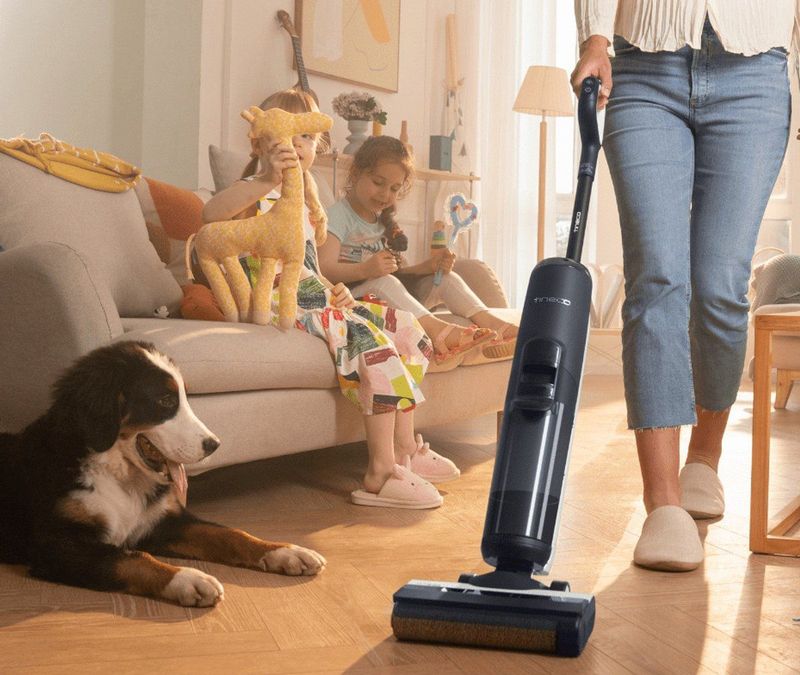 Tineco - FLOOR ONE S6 Flashdry Pet - Nat- en Droogstofzuiger - Draadloos - Geschikt voor Harde Vloeren