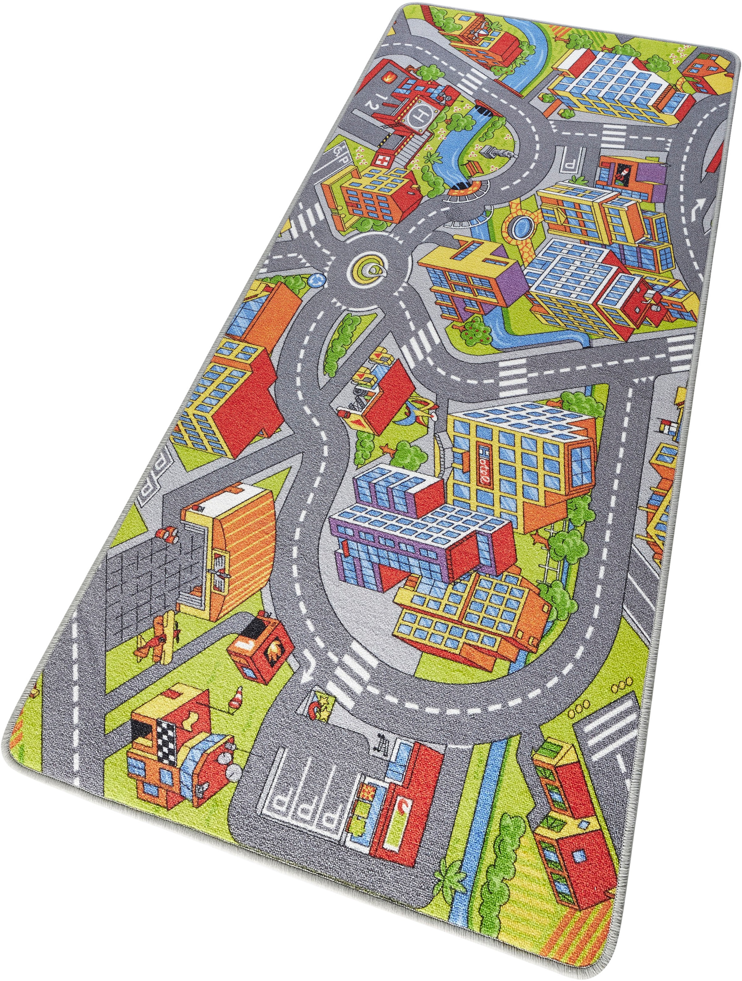 HANSE Home Kinderteppich »Smart City« rechteckig 0,65 mm Höhe Kurzflor, Kinderteppich, Rutschfest, Spielteppich, Kinderzimmer