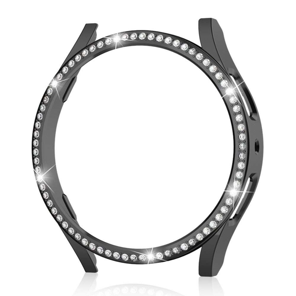 Samsung Galaxy Watch 6 (40mm) Hardcase Glitzer Strass Bumper Hülle - Schwarz