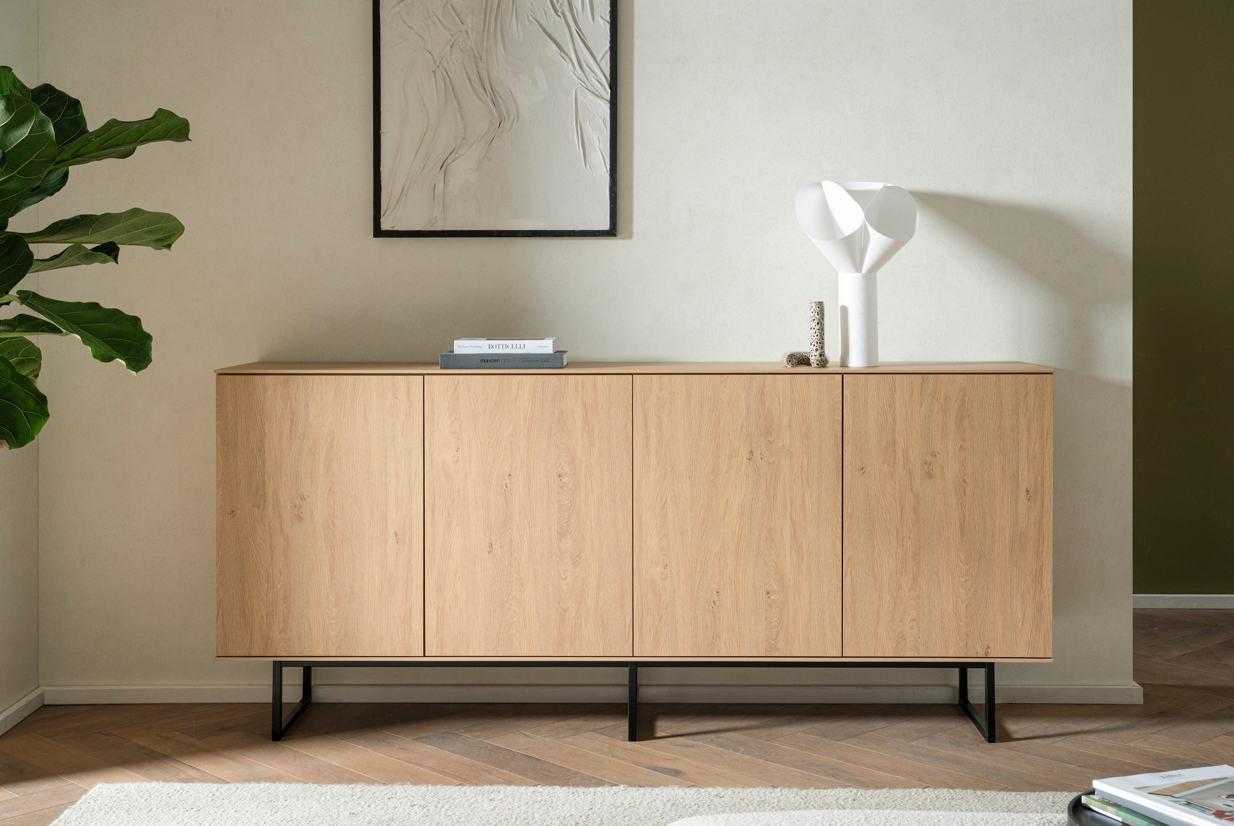 Home affaire Sideboard »Lund, moderner Schrank, Kommode mit Kufengestell« ausreichend Stauraum, vielseitig einsetzbar, 200 cm breit