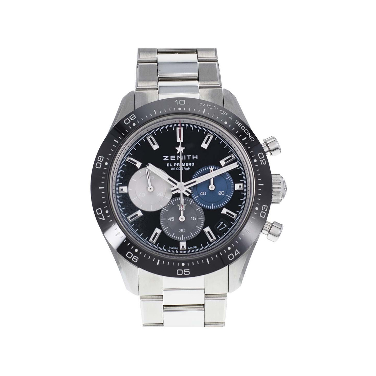 Montre d'occasion Zenith Chronomaster homme chronographe automatique acier