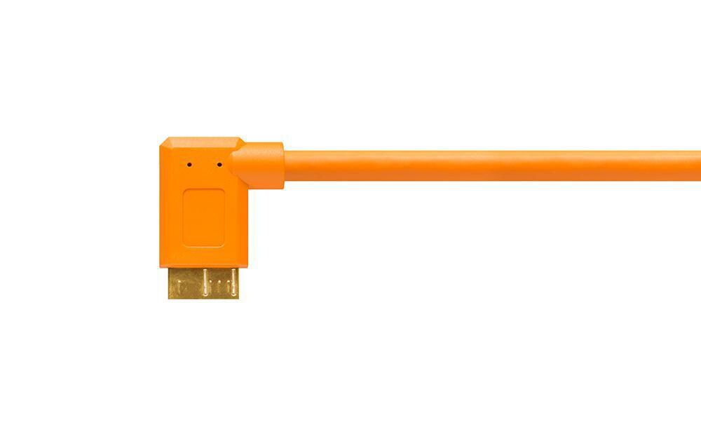 Kabel USB 3.0 Micro B Right Angle 4.6 Meter – orangeAbgewinkeltes USB 3.0 zu Micro-USB Kabel, 4.6 Meter