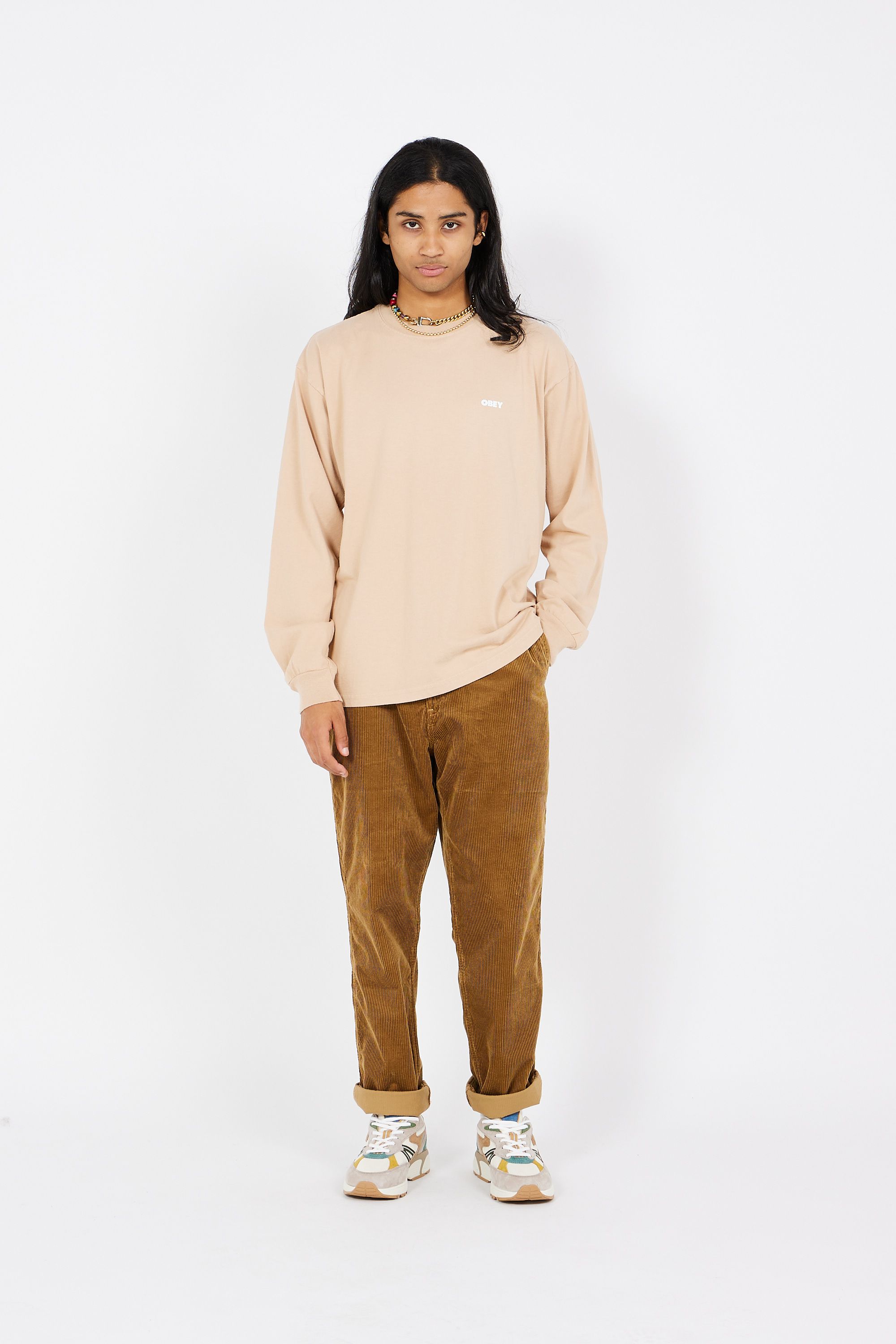 OBEY T-shirt OBEY BOD 3 IRC Beige