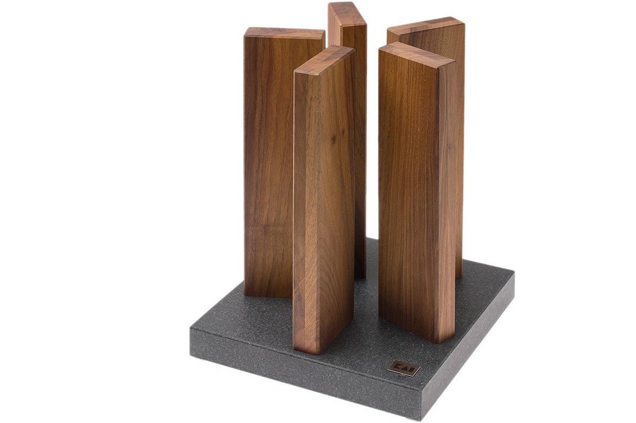 Kai Stonehenge magnetisch messenblok, graniet/walnotenhout, STH-4