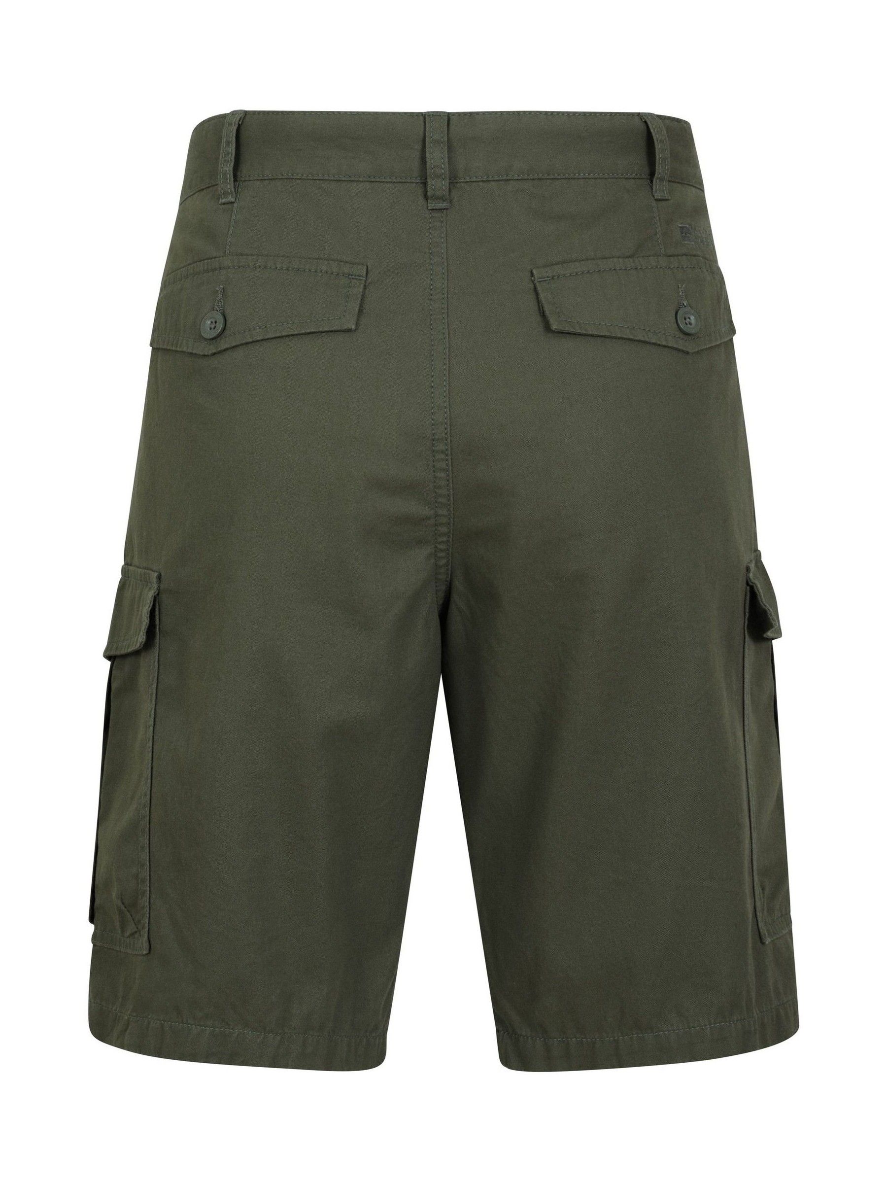 Groen - Mountain Warehouse Mens Lakeside 100% Cotton Cargo Shorts