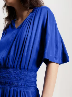 Vestido longo Tommy Hilfiger x Vacation com decote em V e modelagem evasê