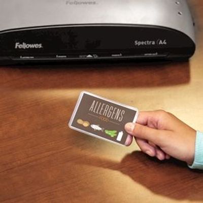 Fellowes - 100 pochettes de plastification (54 x 86 mm) - 125 microns - brillantes