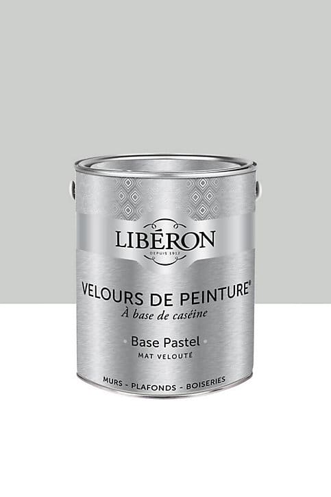 Peinture multisupport murs, plafonds et boiseries Velours de peinture blanc grisaille Libéron 2,5L