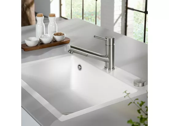 Robinet cuisine VILLEROY ET BOCH Como Shower acier massif