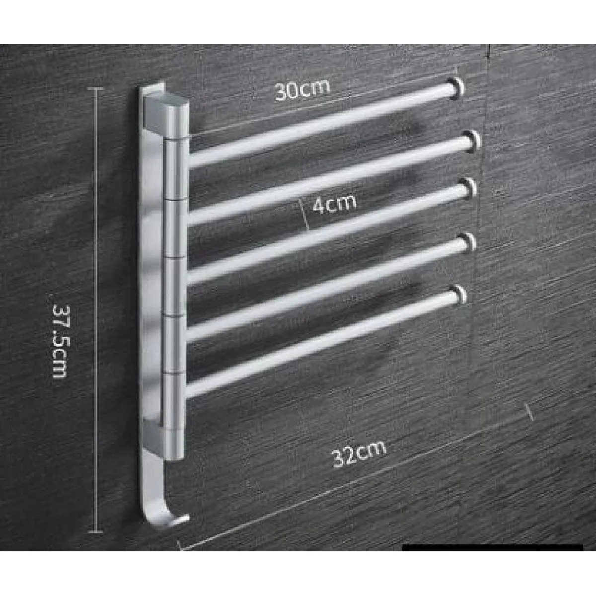 Universal Barre murale 360° - Argent