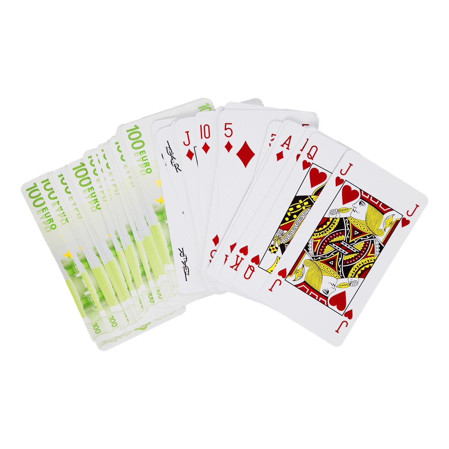 JEU DE CARTES VERSO EURO OU DOLLAR X54 M48