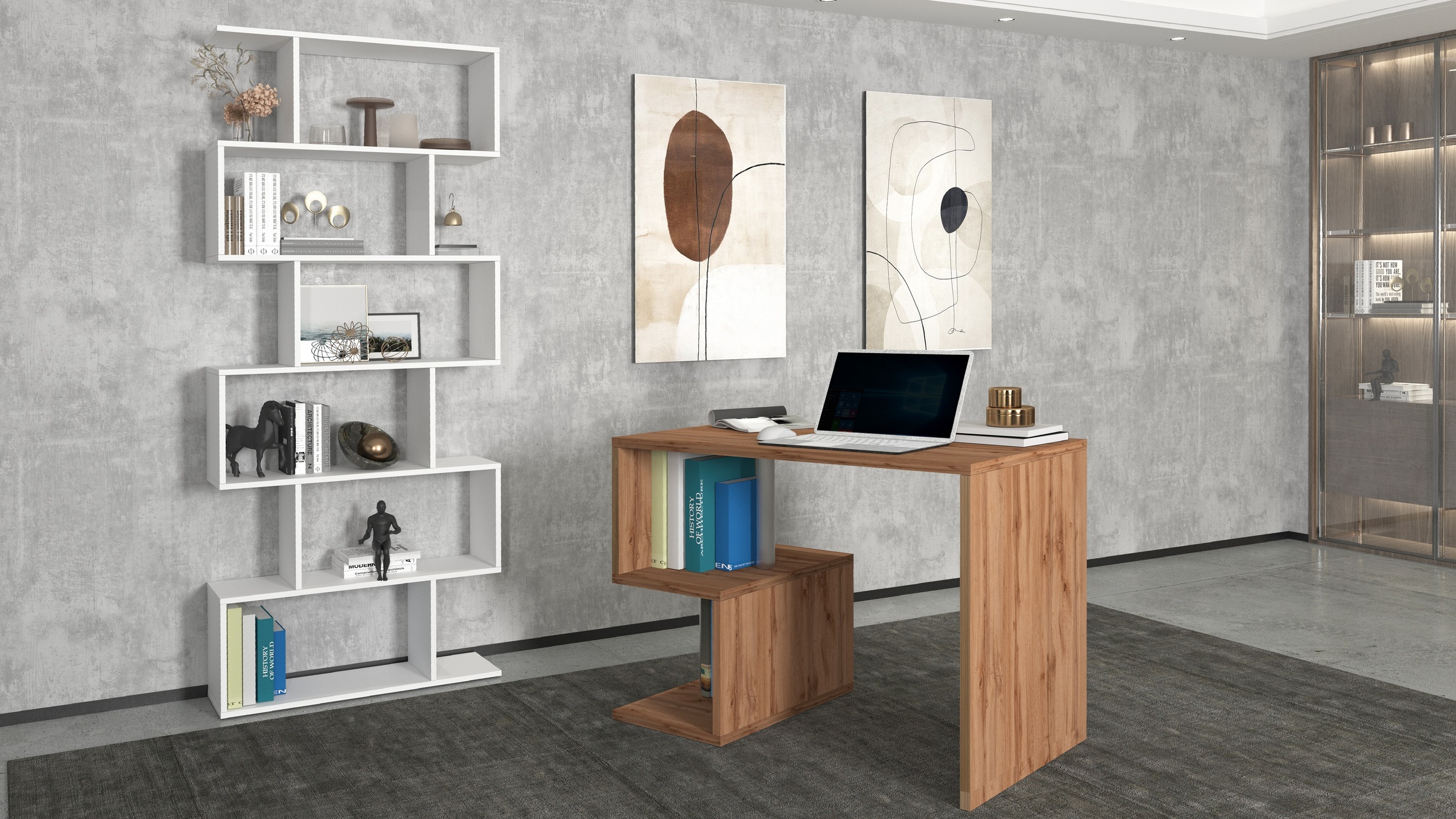 INOSIGN Schreibtisch »Esse, modernes Design« in verschiedenen Breiten, mit und ohne Monitoraufsatz, Made in Italy