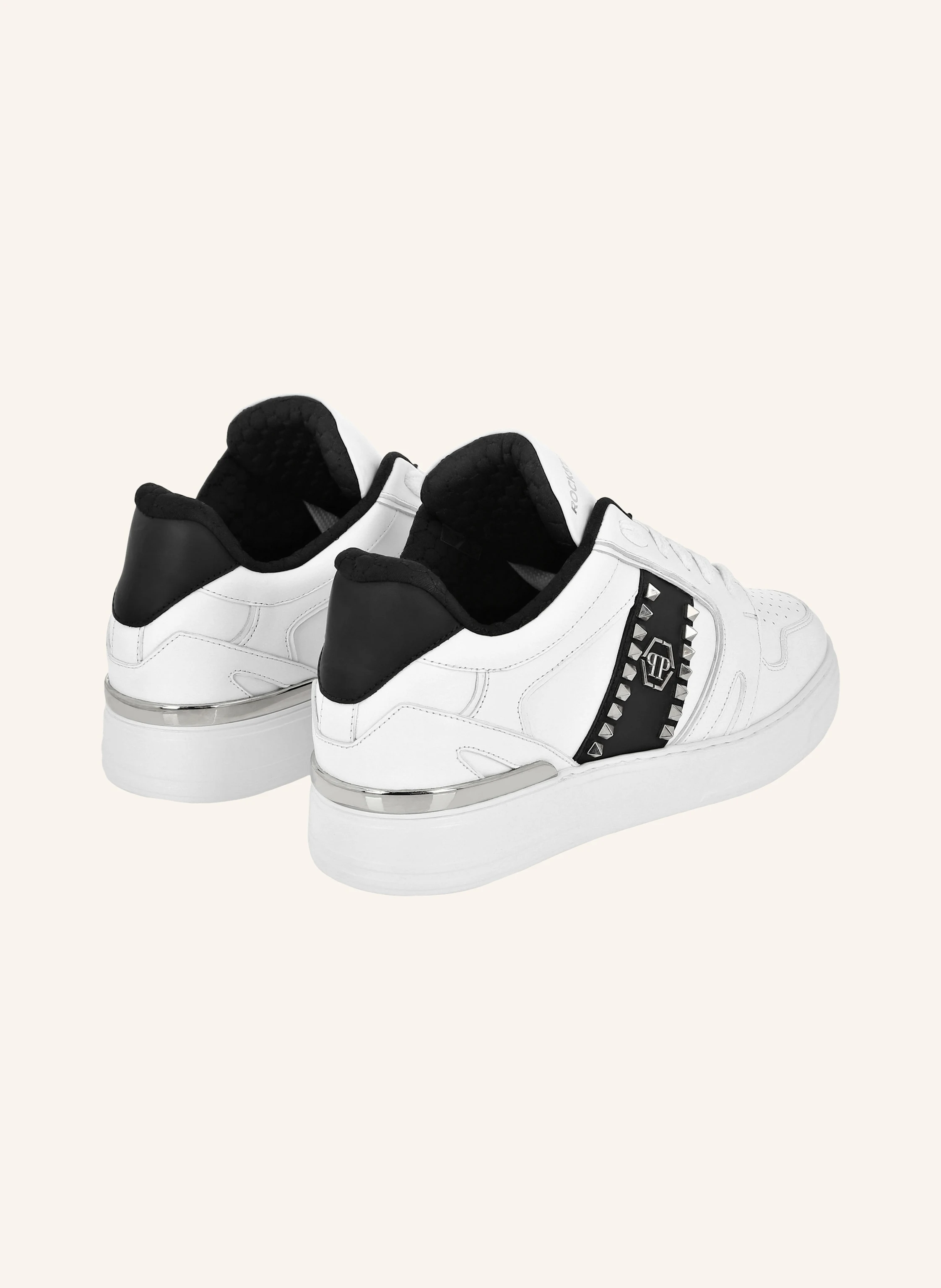 PHILIPP PLEIN Leder Sneaker mit Schmucksteinen
