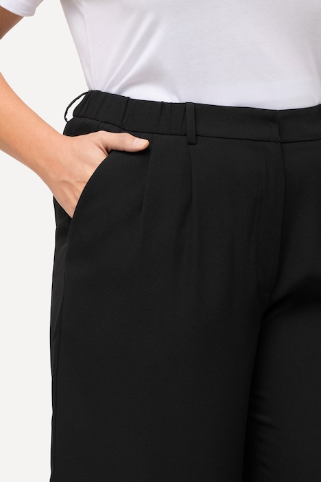 Bermuda-Shorts, weites Bein, Bundfalten