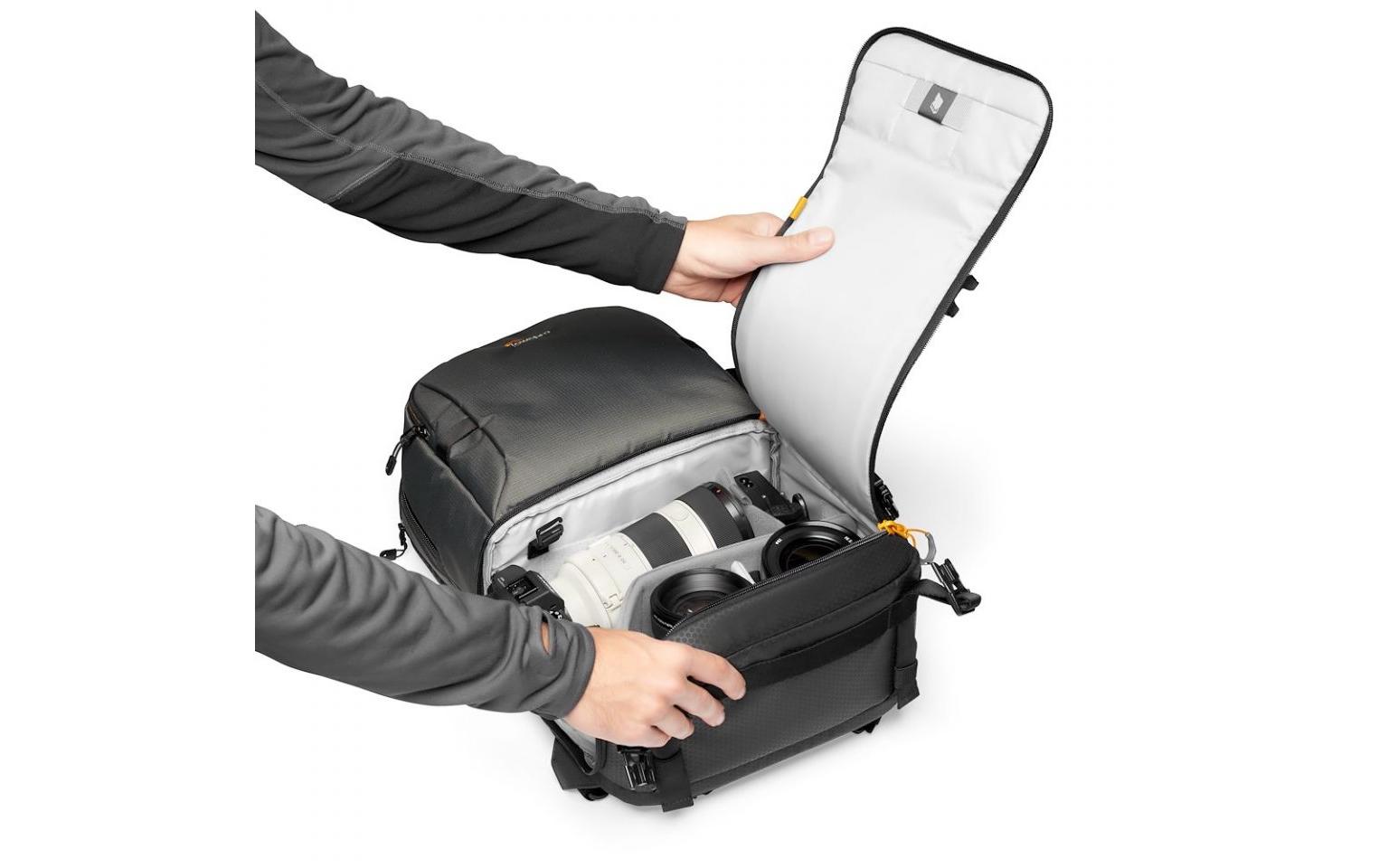 Fotorucksack Fastpack BP 250 AW III SchwarzReiserucksack für Systemkameras und DSLR-Kameras mit ausreichend Platz für Objektive und persönliche Gegenstände