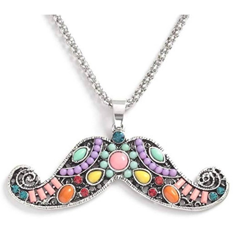 Collier moustache en acier inoxydable