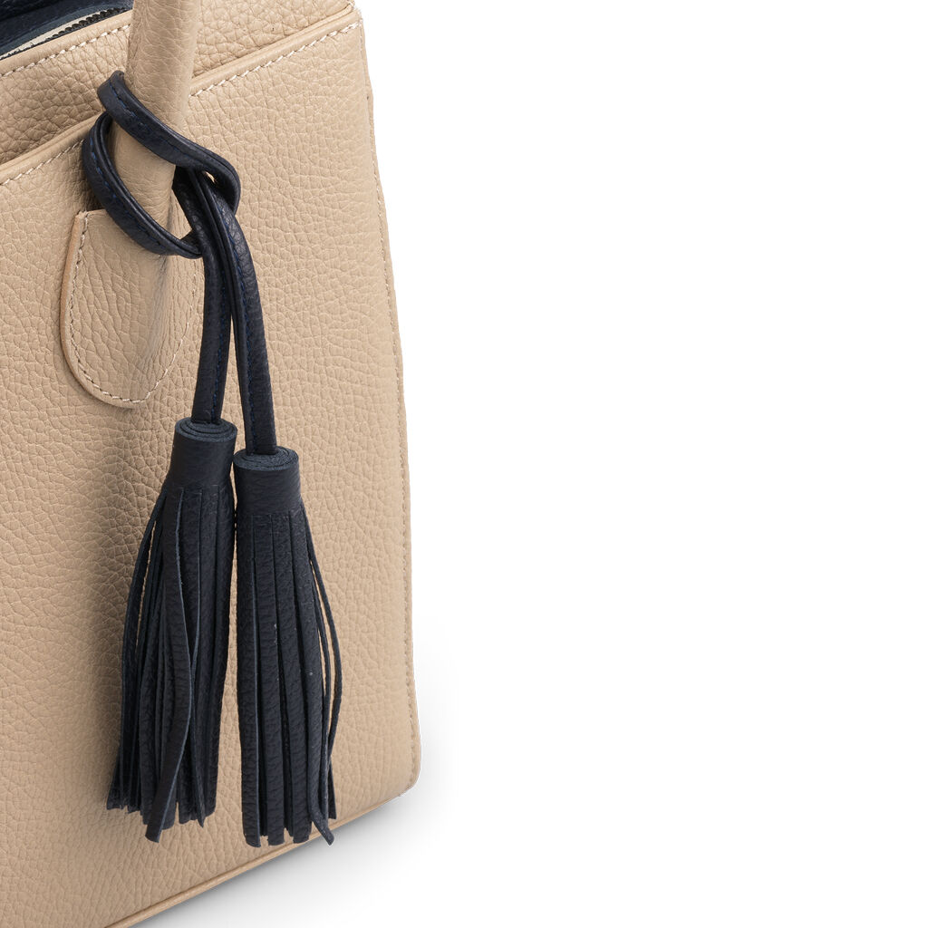 Zubehör - Tasche Handtasche beige blau