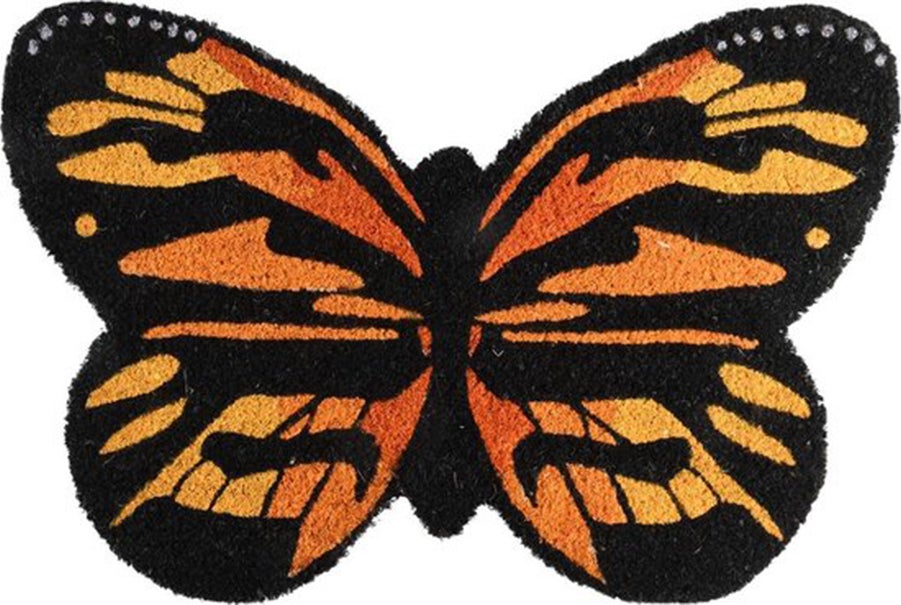 Esschert Design kokosmat vlinder oranje 60 x 40 cm