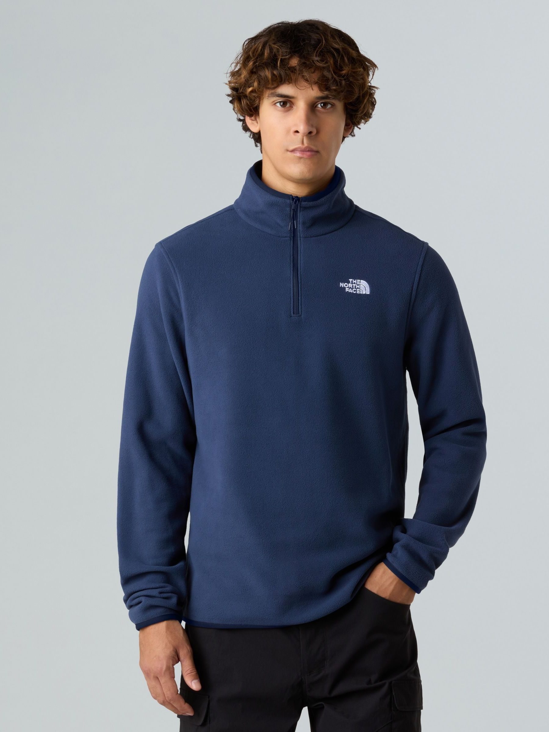 Marineblauw - The North Face® Glacier fleecetrui met korte rits