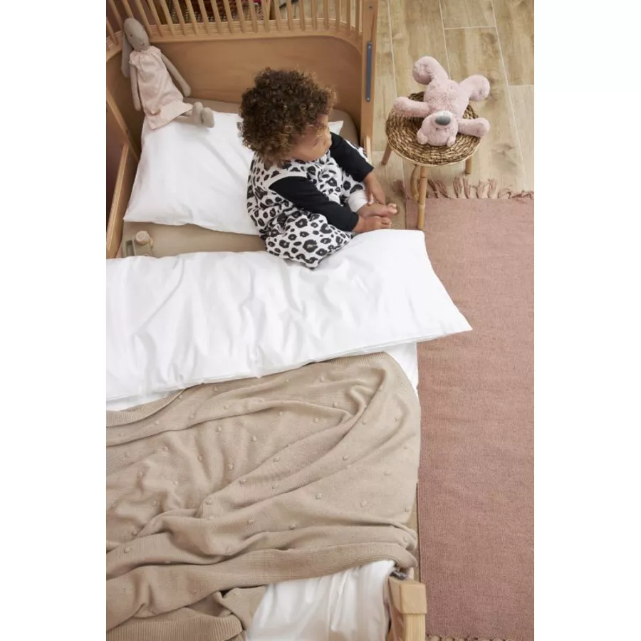 Meyco Bettwäsche Kinderbett 120 x 150 cm Uni Offwhite