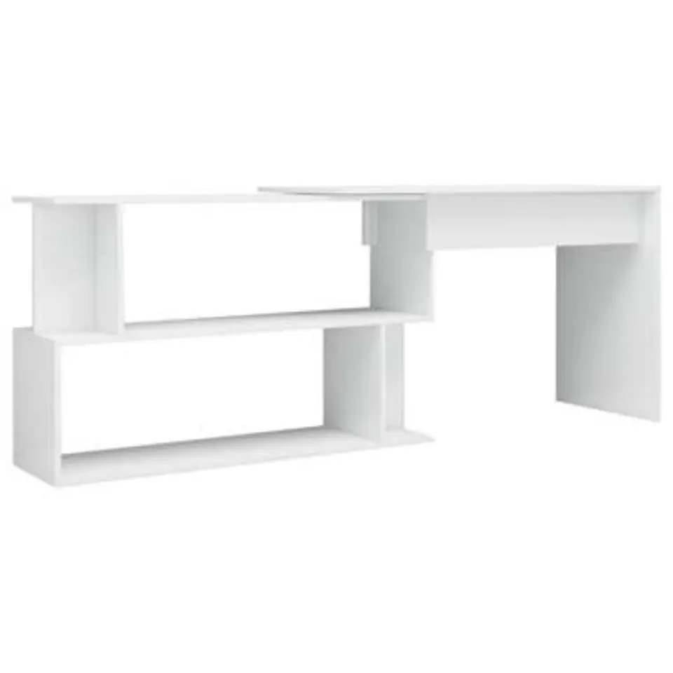 vidaXL - Bureau - Wit - Bewerkt hout