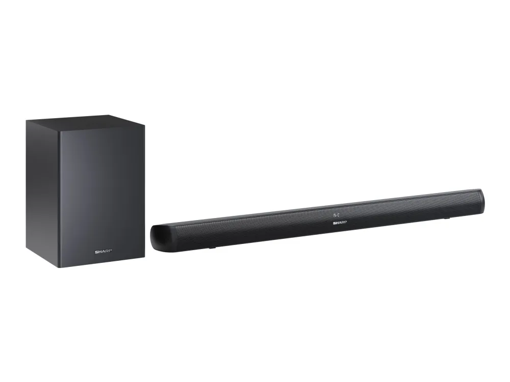 Sharp HT-SBW202 - Lydbarsystem - til hjemmebiograf - 2.1-kanal - trådløs - Bluetooth - sort
