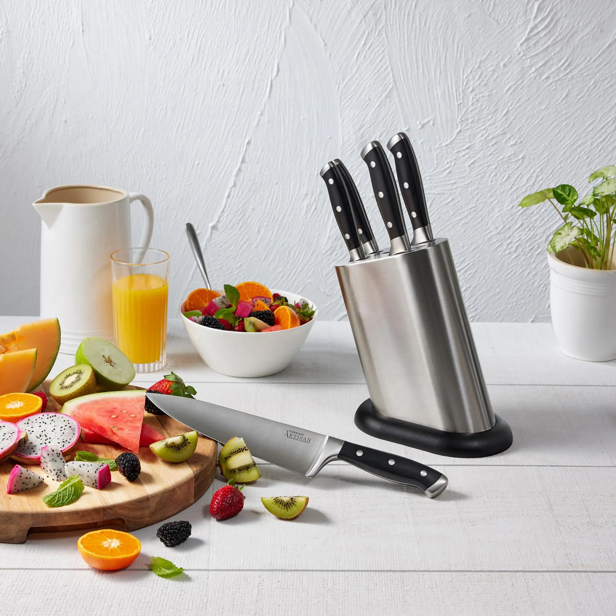 THE CUSTOM CHEF™ Artisan™ Stahl Knivblok - 6 dele