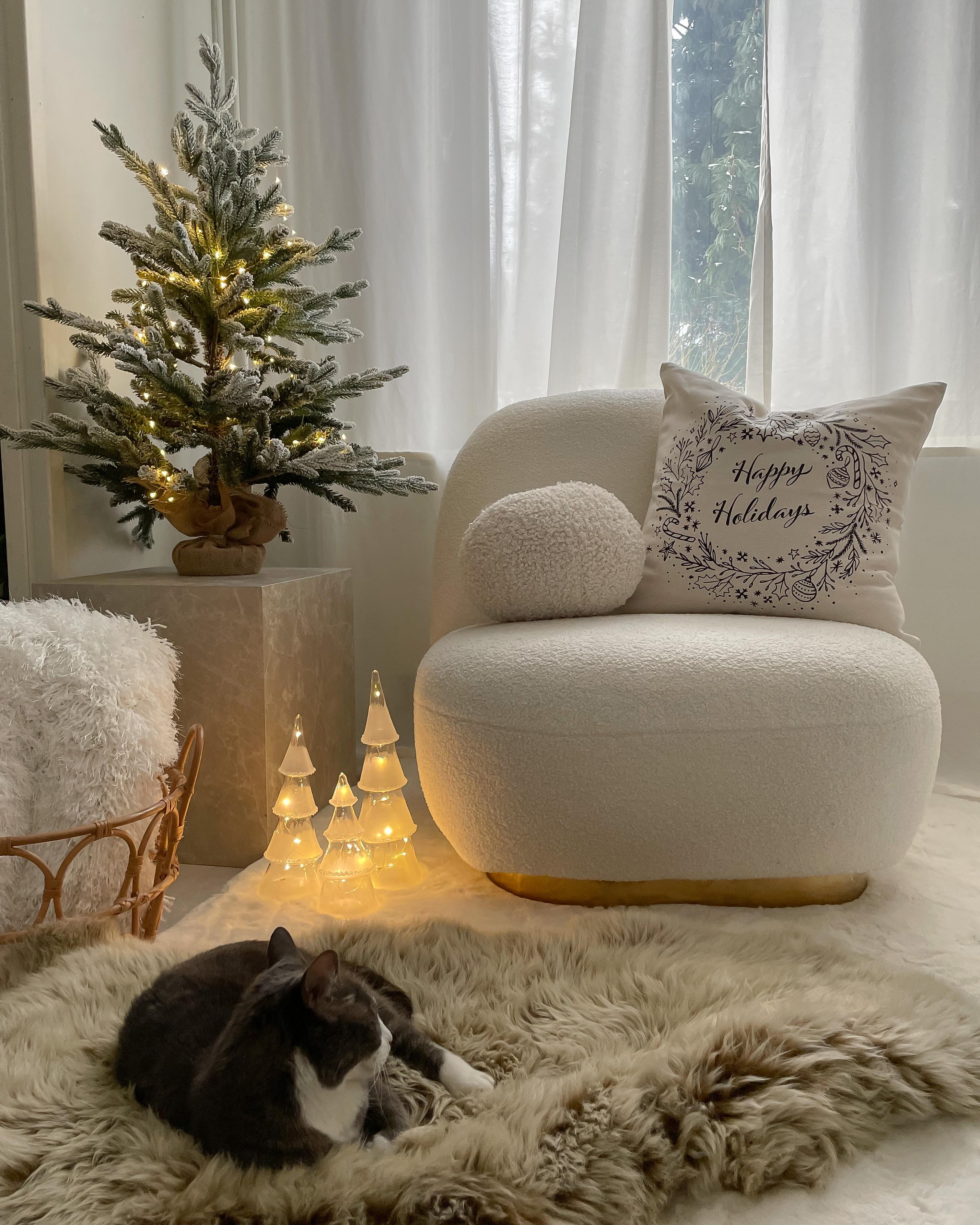 Set van 3 figuren LED KIERINKI Kerstboom 22/27/33 cm Wit
