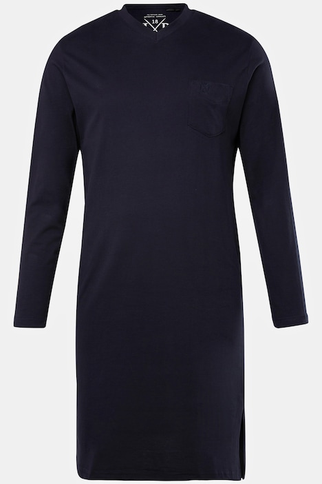 Nachthemd, Homewear, Doppelpack, uni, Langarm, bis Gr 8XL
